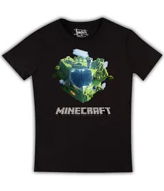 Прикольные футболки: Minecraft на черной